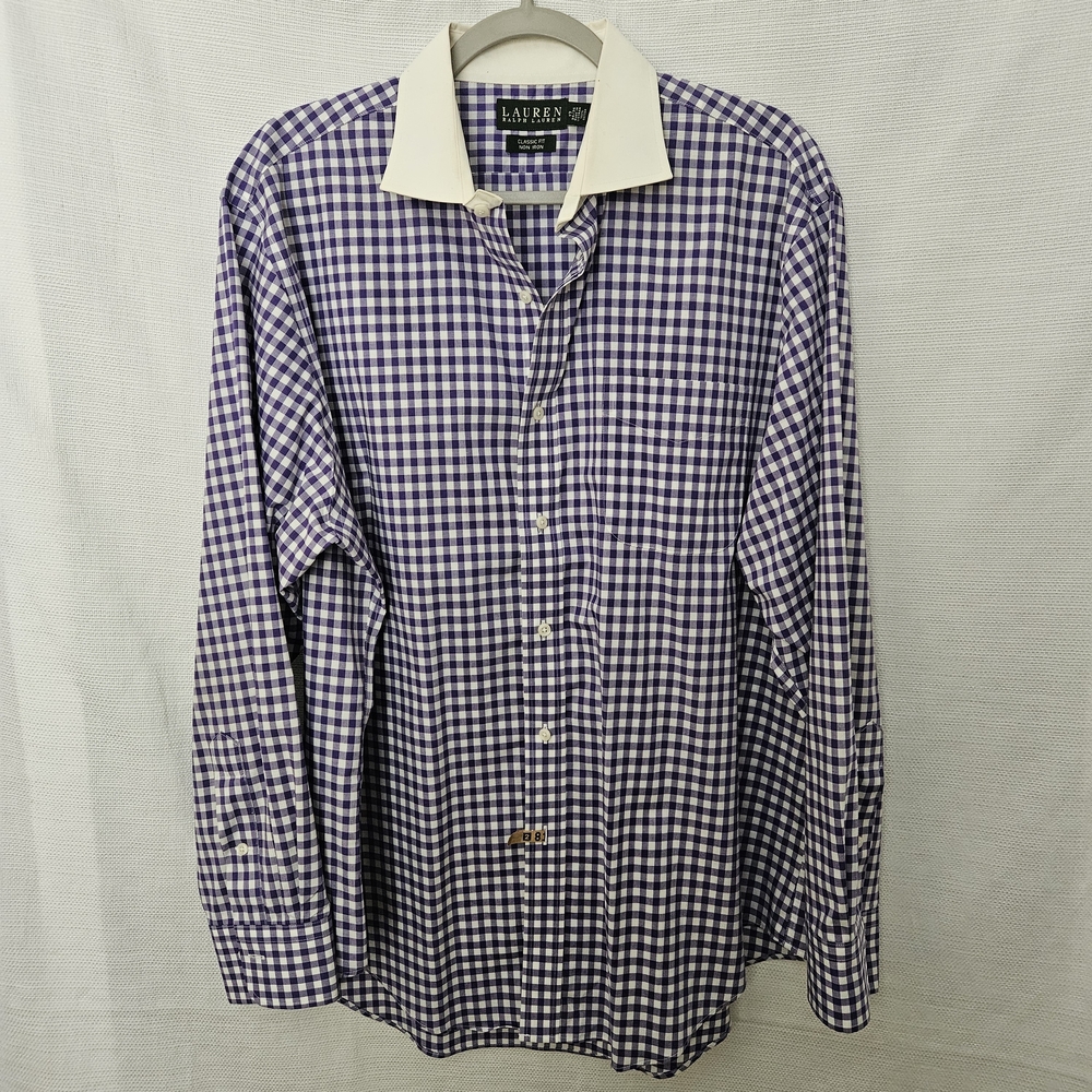 Ralph Lauren Men's Purple Gingham‎ Shirt